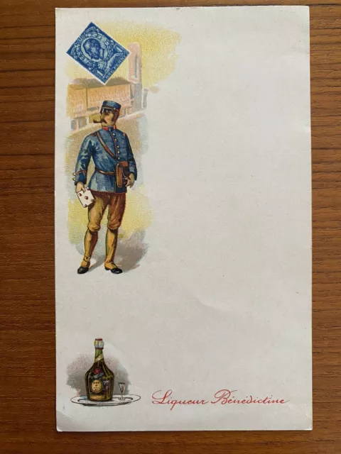 Menu Antico Vergine Pubblicità Liquore Benedettino ♥ Inglese Collezione Pubb.
