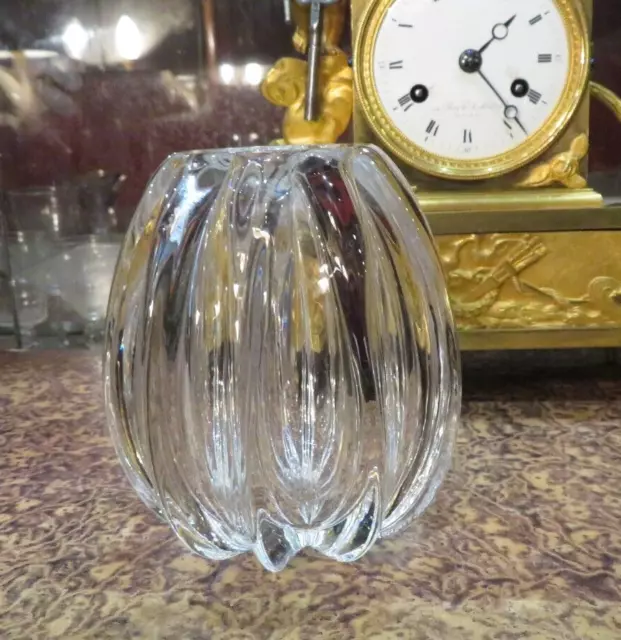 ancien vase boule en cristal val st lambert art deco vers 1940