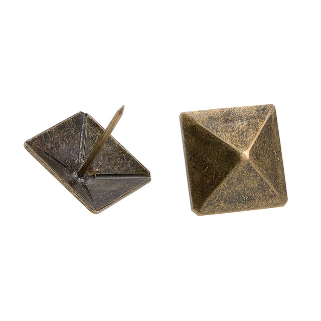 Upholstery Nails Tacks 30mm Square Head Furniture Nails Pins Bronze Tone 3 Pcs