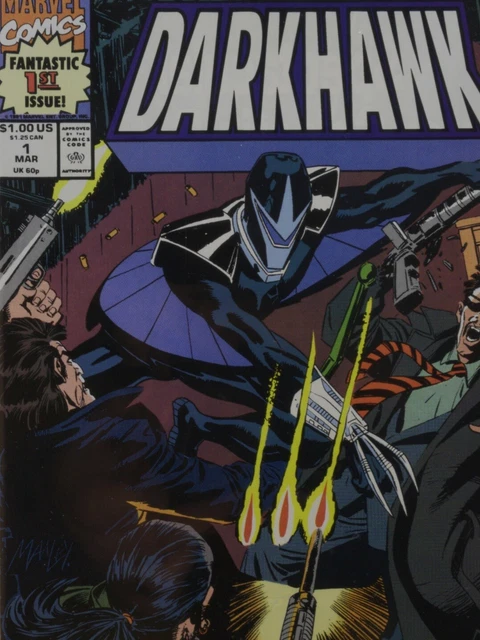 🔥🔑1st APPEARANCE COVER & ORIGIN of DARKHAWK/DARKHAWK #1 CGC 9.4 WP Marvel 1991