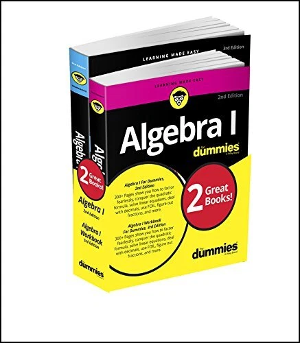 Algebra I For Dummies Book + Workbook Bundle (For Dummies (Math & Science)) by S