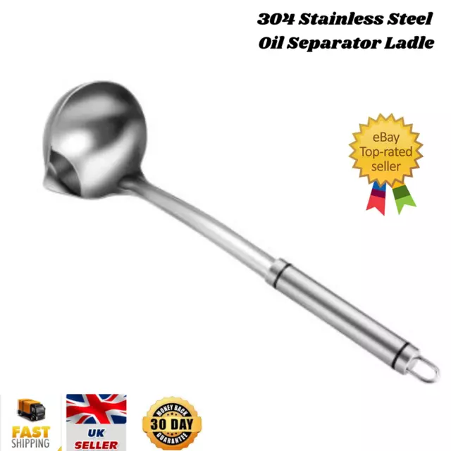 Soup Ladle Stainless Steel Cooking Serving Spoon Soup Sauce Gravy Utensil Large