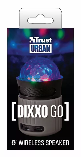 Trust Urban Dixxo Go 21345 Bluetooth Kabelloser Lautsprecher Mit Partylichlichtern