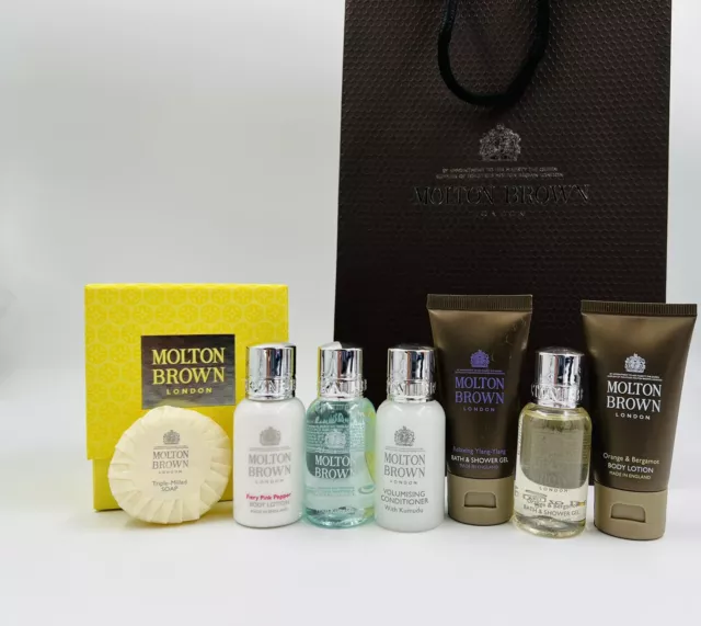 Molton braun Luxus 8-teiliges Geschenkset für ihn & sie verpackt + Geschenktüte Weihnachten