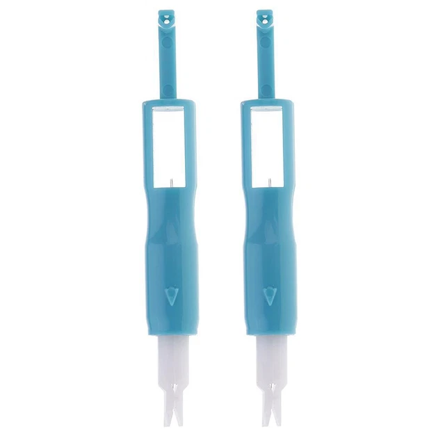 2 piezas máquina de coser simple enhebrador de agujas e insertor - hogar