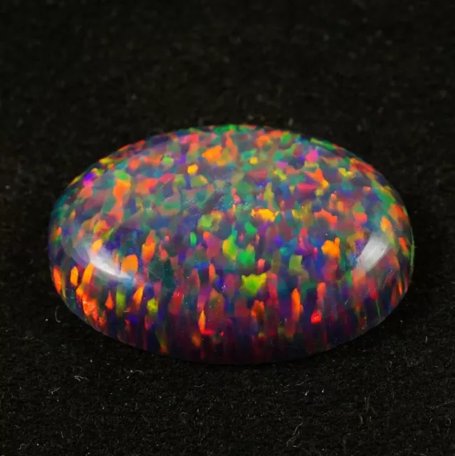 Black Fire Opal Oval Cabochon 20x14 mm 7 Cts AAA+ Australian Loose  Gemstone 3