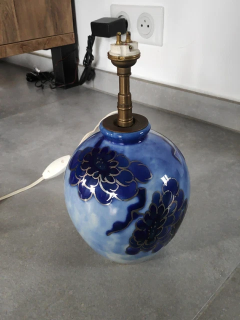 ANCIEN PIED DE LAMPE en CRISTAL Gravé SCHNEIDER PARIS - 16 Cm EUR 12,00 - FR