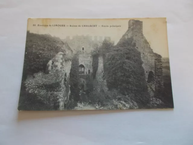 87 Environs De Limoges Haute Vienne Ruines De Chalucet Entree Principale Animees