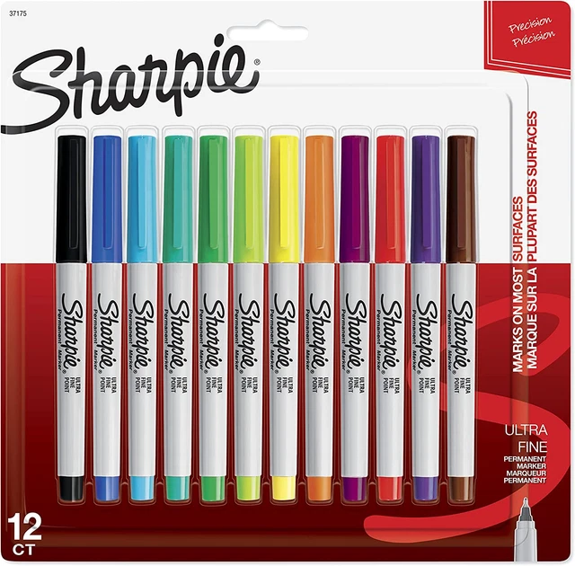 Permanent Markers Ultra Fine Point Assorted Colors