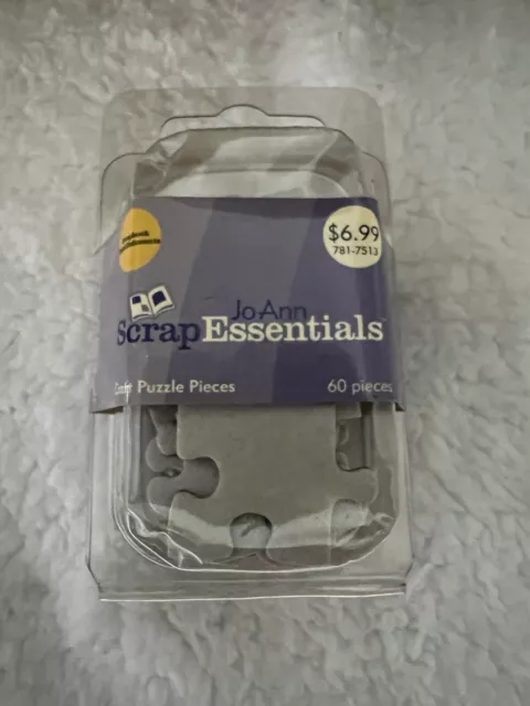 Paquete de 60 piezas de rompecabezas JoAnn Scrap Essential aglomerado NUEVO