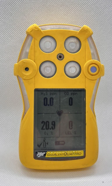 BW Technologies GAS ALERT Quattro O2 CO H2S LEL Warranty Calibrated