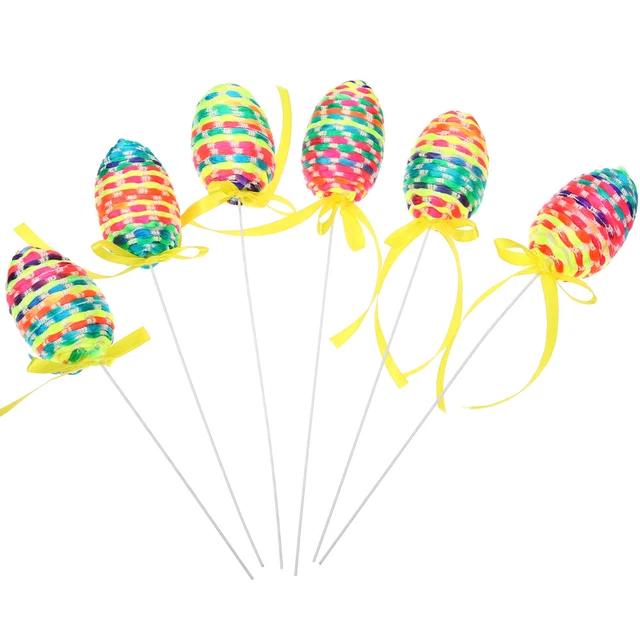 Œuf De Pâques Gonflable 24 Pouces - Déco Extérieure Colorée, En PVC Durable, Valve De Gonflage Facile - 4