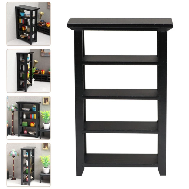 Dollhouse Accessories Miniature Display Shelf Simulation Frame Bookshelf