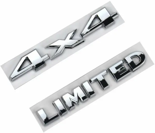 1x Chrome 4 X 4 3D Decal Emblem + LIMITED for Auto Car SUV