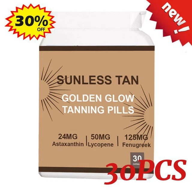 Sunless Tanning Capsules Sunless Tan Golden Glow Tanning Pills 30 Pc