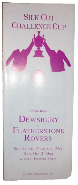 Dewsbury v Featherstone Rovers 9th February 1992 Challenge Cup @ Mount Pleasant