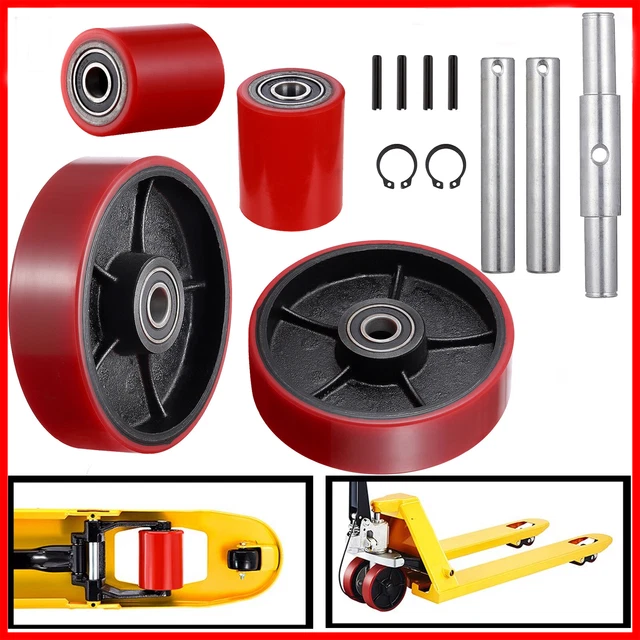 FORKLIFT PALLET JACK Truck Wheels Replacement Kit 20mm Bearings Steer