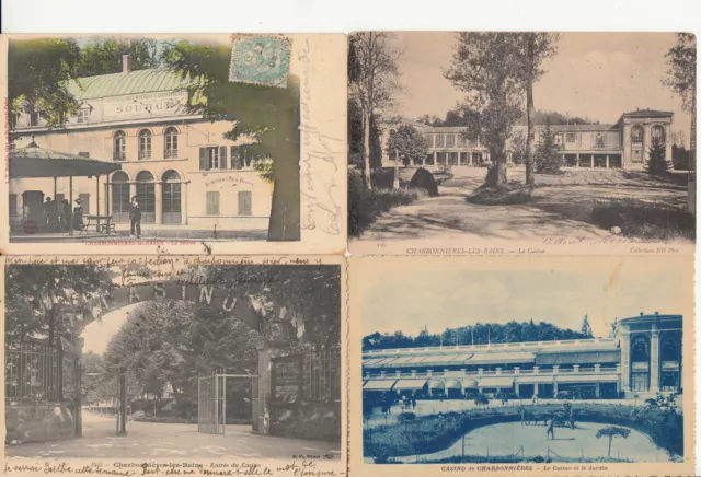 Lot de 4 cartes postales anciennes old postcards CHARBONNIERES-LES-BAINS RHONE 3