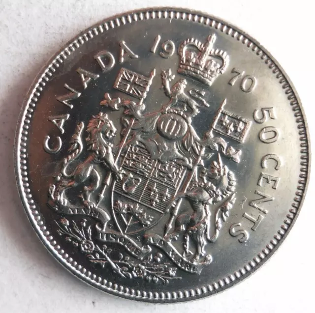 1970 CANADA 50 CENTS - PROOF LIKE- Excellent Coin - FREE SHIP - Bin #703