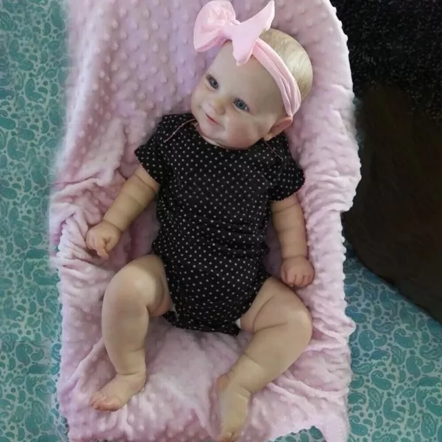 24" Reborn Dolls Baby Lifelike Silicone Vinyl Handmade Newborn Dolls Xmas Gifts