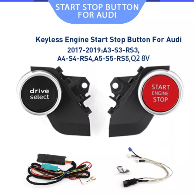 Für Audi 2017-2019 A3 S3 RS3 A5 S5 RS5 Q2 Auto Keyless Motor Start Stop Schalter