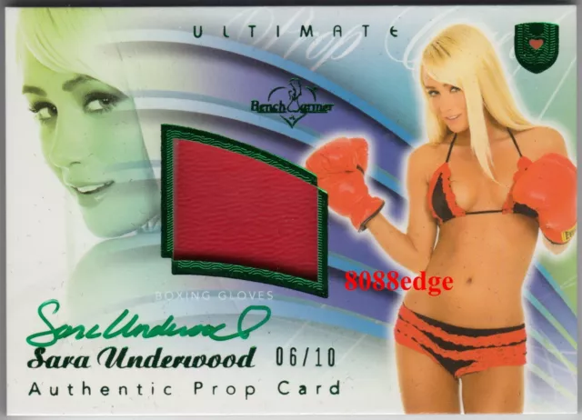 2010 Benchwarmer Ultimate Prop Auto:sara Underwood #6/10 Autograph Playboy Pmoy