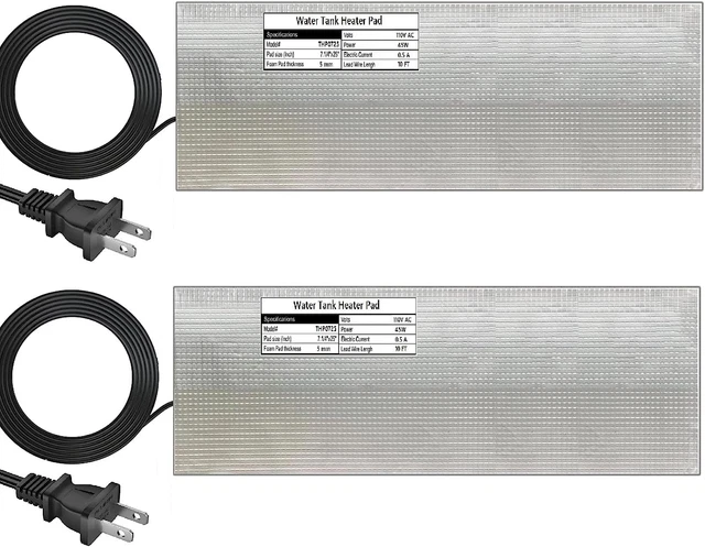 RV Holding Tank Heater Pad Use with up to 50 Gallons Fresh Water 120V 7-1/4″X25″