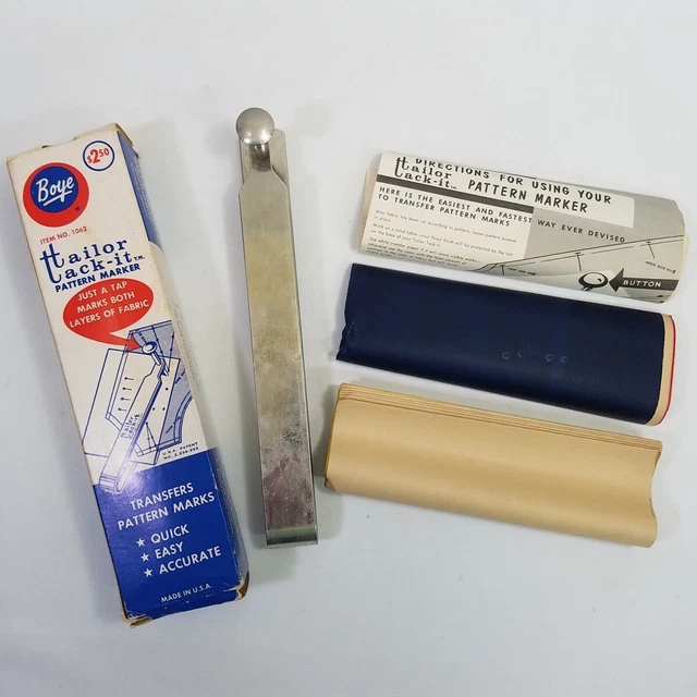 Marcador de patrón Tack It sastre de colección + instrucciones de caja de papel de rastreo