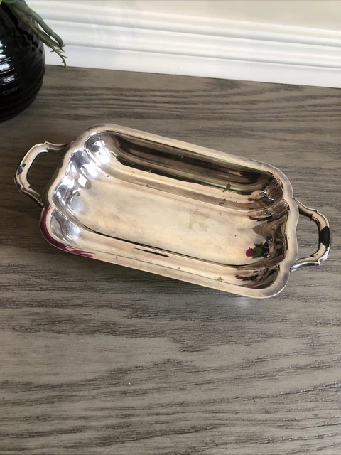 EPCA Bristol Silver Plated #103 Serving Tray w/handles 9.5 x 5" Candy dish