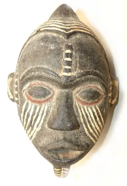 West African Carved & Painted  Male Mask - Baule?