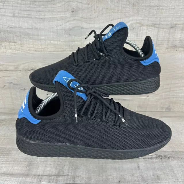 Adidas Pharrell Williams Tennis Hu Black Blue Trainers Mens UK Size 9 Mesh Gym