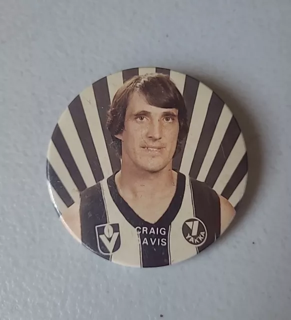 1980s Collingwood Magpies VFL/AFL Player Badge - Craig Davis