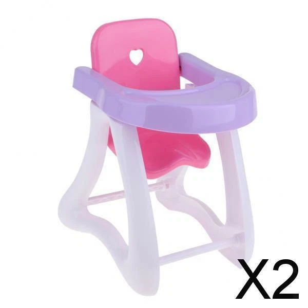 2X Simulazione Sedia da Pranzo Mini Mobili Giocattolo per Bambini 8-12 Pollici