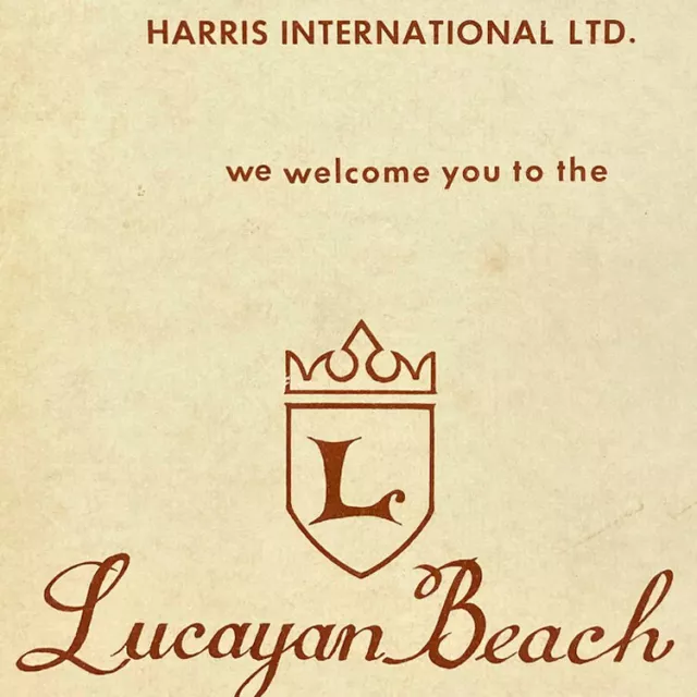 1970s Lucayan Beach Hotel Resort Restaurant Menu Bahamas Harris International