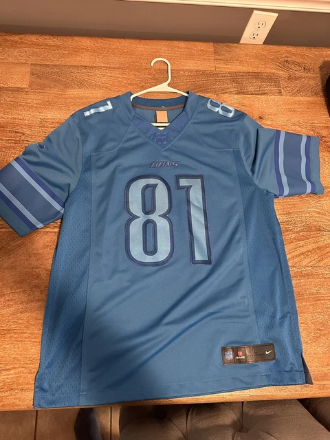 Nike Calvin Johnson Detroit Lions Elite Black Color Rush Jersey - Men's