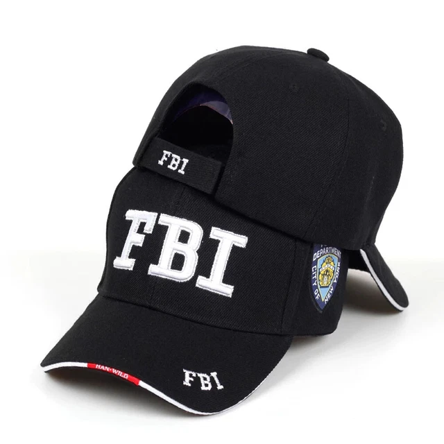 Casquette Baseball Tactique FBI Noir - Marque Mil-Tec - Coton - Taille Unique - Neuf