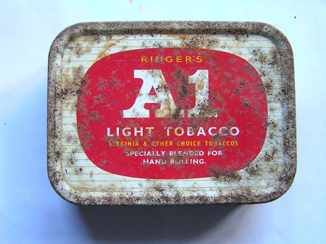 TOBACCO TIN 20 oz Ringer's A1 Light Tobacco specially blended for  handrolling £2.23