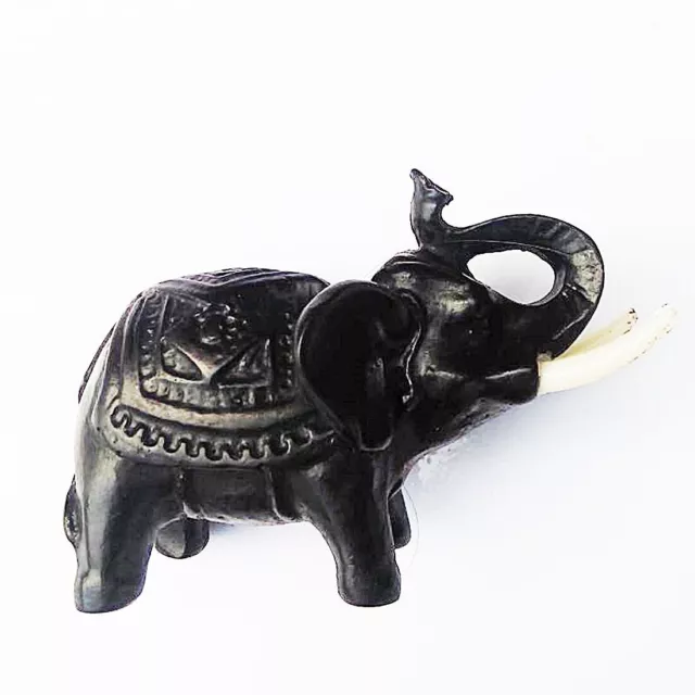 Thai M Elephant Figurine Statue Lucky Wealth Home Decor Trunk Collectible Animal