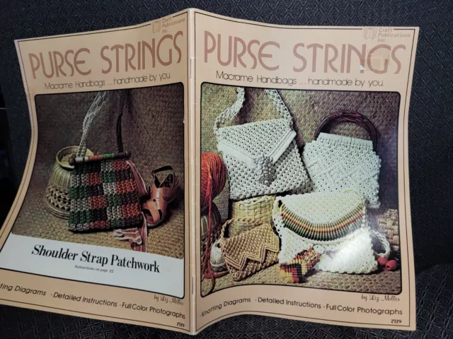 Vintage Pattern Booklet Macrame Purse Strings Book 2 Miller Brinkley 7119