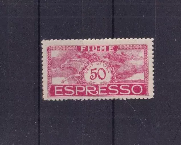 Fiume 1920 - Espressi Effigie Di D'annunzio Valore C. 50Rosa Nuovo Mnh