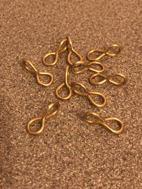 10 Jack Chain Solid Brass Links For Pond Yacht Rigging.