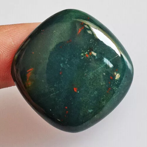 Natural Blood Stone Gemstone 44 Cts Loose Square Cabochon From Madagascar 2