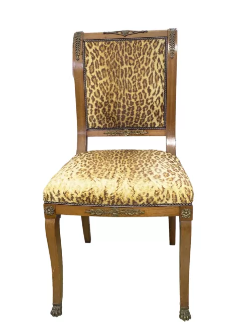 #5515 Early 19th Century French Empire Regency Side Chair W/ Bronze
