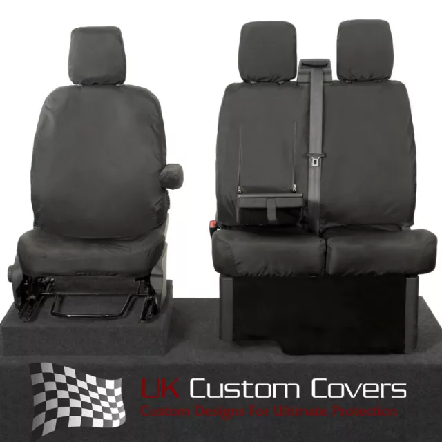 FORD TRANSIT CUSTOM Front Seat Covers Tailored (2024 Onwards) Black 102
