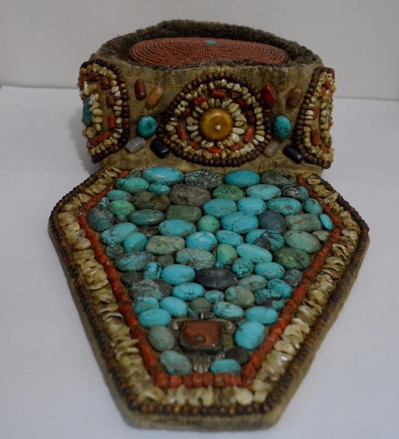 Mano Vintage Tibetano Joyas con Cuentas Turquesa Piedras Ladhak Collective Tapa