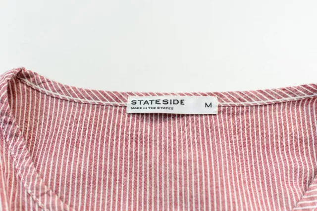 Stateside Women Red Short Sleeve T-Shirt M 100% cotton made in the states 3