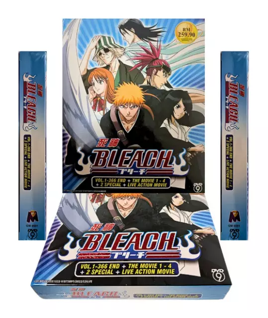 DVD Anime Bleach Complete Series Vol 1-366 + 4 Movies English Audio Box Set  DHL