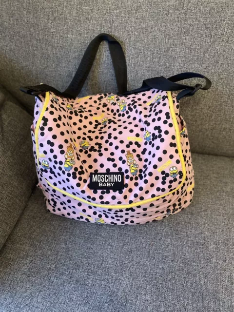 Pink Moschino Baby Changing Bag.