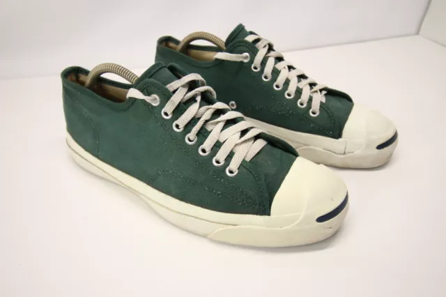 VTG VINTAGE CONVERSE Jack Purcell PF OG Green Canvas Made in USA