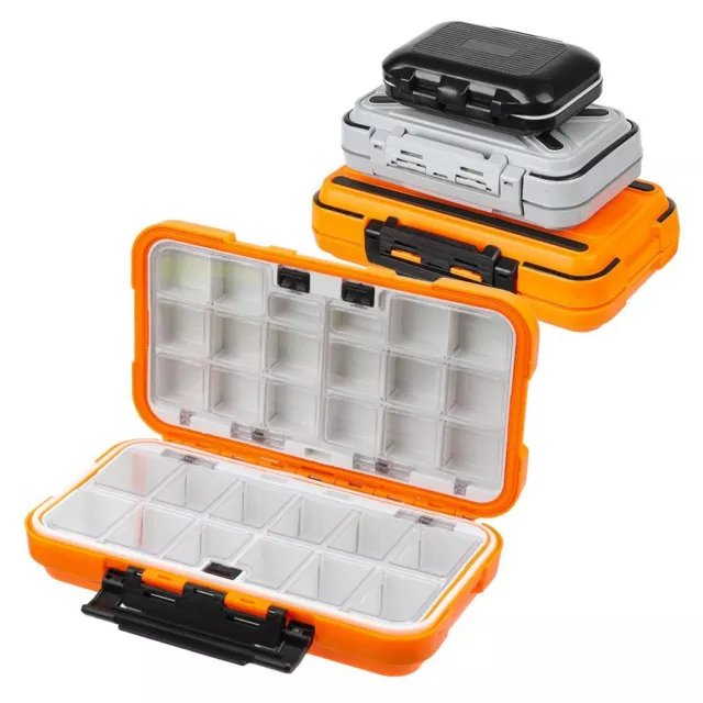 Kleinteilebox Sortierbox Angelbox - Orange Wasserdicht 3 Größen Lure Angelhaken